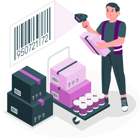 Promotor revisando producto en tienda